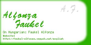alfonza faukel business card
